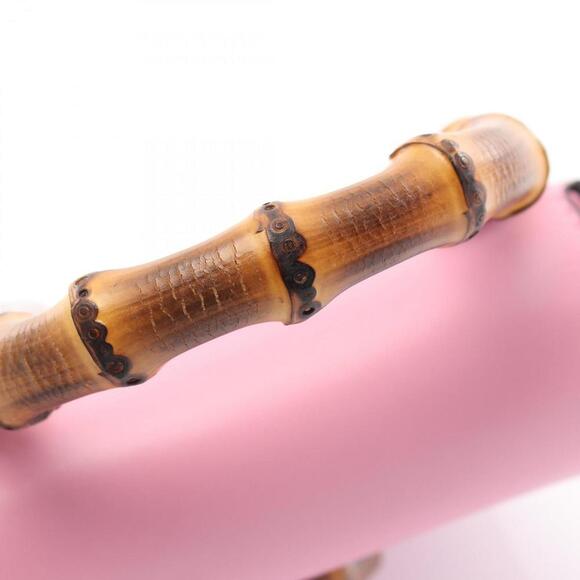 GUCCI Pink Leather Bamboo Bag - Picture 7 of 8